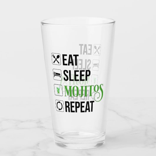 Essen Sleep Mojitos Wiederholung Glas (Vorderseite)