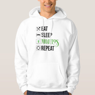 Essen Sleep Mojitos Wiederholung Hoodie