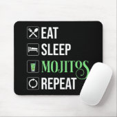 Essen Sleep Mojitos Wiederholung Mousepad (Mit Mouse)