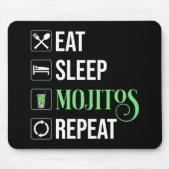 Essen Sleep Mojitos Wiederholung Mousepad (Vorne)