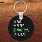 Essen Sleep Mojitos Wiederholung Schlüsselanhänger (Vorderseite)