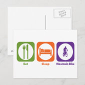 Essen Sleep Mountain Bike Postkarte (Vorne/Hinten)