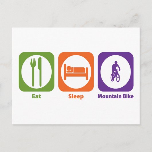 Essen Sleep Mountain Bike Postkarte (Vorderseite)
