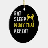 Essen Sleep Muay Thai Repeat Geschenk Keramik Ornament (Rechts)