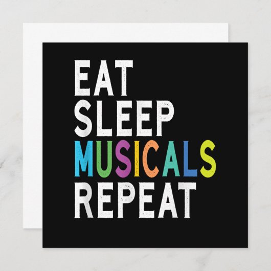 Essen Sleep Musicals Wiederholung, Broadway Schaus Dankeskarte (Vorne/Hinten)