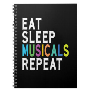 Essen Sleep Musicals Wiederholung, Broadway Schaus Notizblock