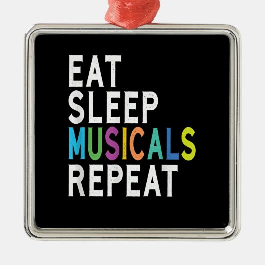 Essen Sleep Musicals Wiederholung, Broadway Schaus Ornament Aus Metall (Vorne)