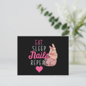 Essen Sleep Nails Nageltechniker Manicurist Gesche Postkarte (Stehend Vorderseite)