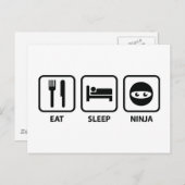 Essen Sleep Ninja Postkarte (Vorne/Hinten)