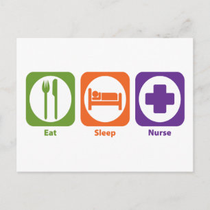 Essen Sleep Nurse Postkarte