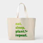 Essen Sleep Pflanze Wiederholen Gartengartenarbeit Jumbo Stoffbeutel (Rückseite)