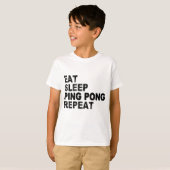 Essen Sleep Ping Pong Wiederholung T-Shirt (Vorne ganz)