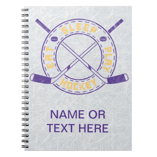 Essen Sleep Play Hockey Notizblock (Vorderseite)