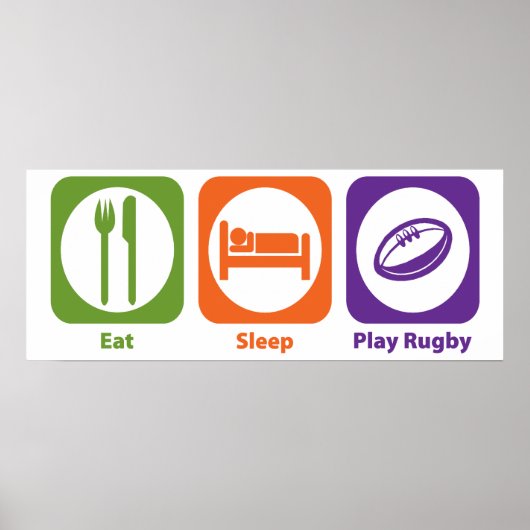 Essen Sleep Play Rugby Poster (Vorne)