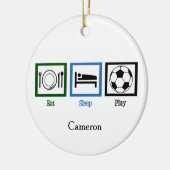 Essen Sleep Play Soccer Custom Weihnachten Keramikornament (Links)