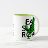 Essen Sleep Roar Dinosaur Tasse | Niedliches Spric (VorderseiteRechts)
