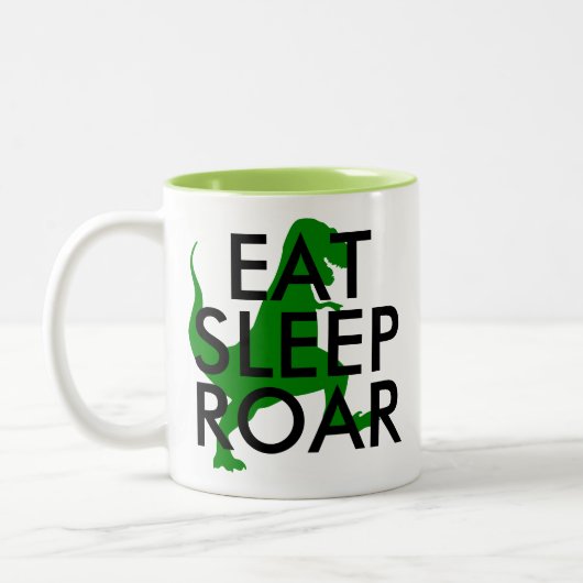 Essen Sleep Roar Dinosaur Tasse | Niedliches Spric (Links)