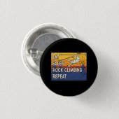 Essen Sleep Rock Climbing Wiederholen Button (Vorne & Hinten)