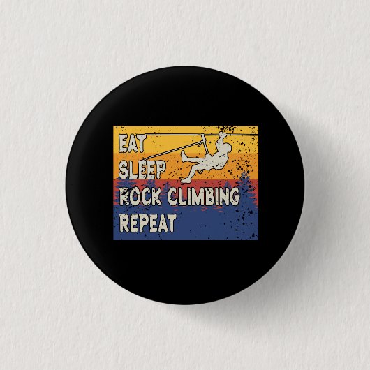 Essen Sleep Rock Climbing Wiederholen Button (Vorderseite)