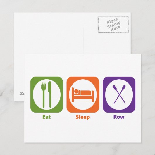 Essen Sleep Row Postkarte (Vorne/Hinten)