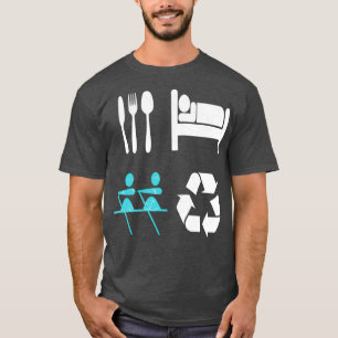 Essen Sleep Row Wiederholung von Rowers Geschenk T-Shirt
