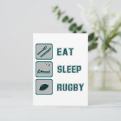 Essen Sleep Rugby Postkarte (Stehend Vorderseite)