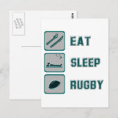 Essen Sleep Rugby Postkarte (Vorne/Hinten)