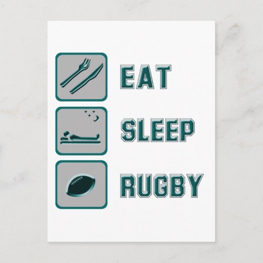 Essen Sleep Rugby Postkarte (Vorderseite)