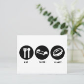 Essen Sleep Rugby Postkarte (Stehend Vorderseite)