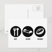 Essen Sleep Rugby Postkarte (Vorne/Hinten)
