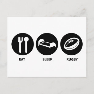 Essen Sleep Rugby Postkarte