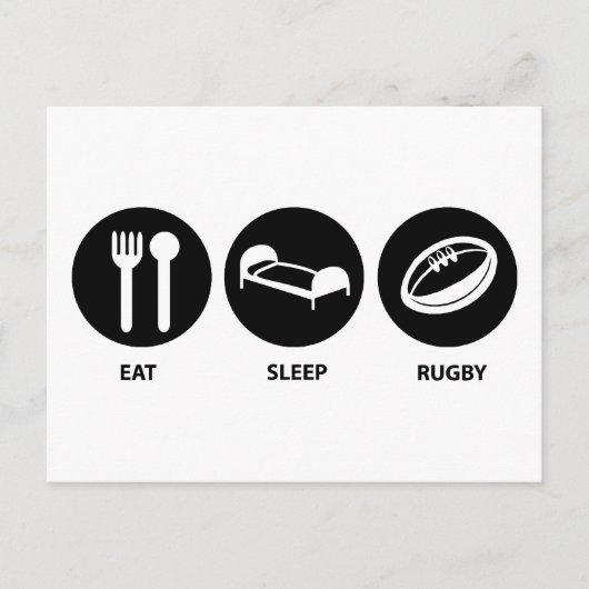 Essen Sleep Rugby Postkarte (Vorderseite)