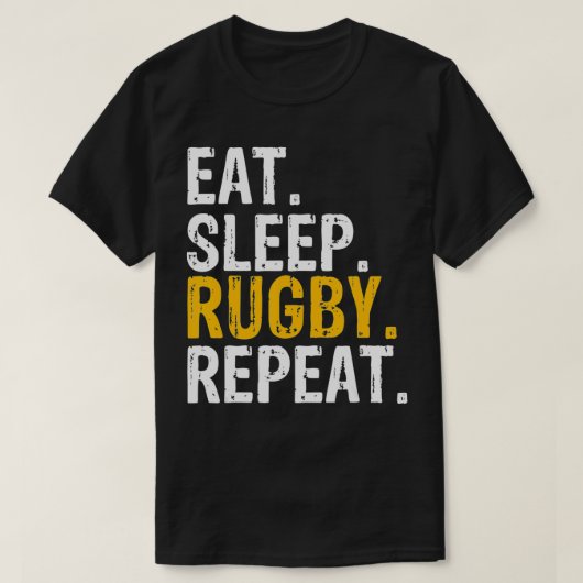Essen Sleep Rugby Repeat Geschenk T-Shirt (Design vorne)