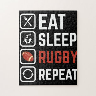 Essen Sleep Rugby Wiederholung Sportgeschenk Puzzle