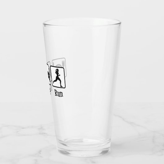 Essen Sleep Run Motivierend Runner Glas (Links)