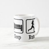 Essen Sleep Run Motivierend Runner Kaffeetasse (VorderseiteRechts)