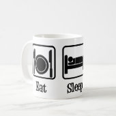 Essen Sleep Run Motivierend Runner Kaffeetasse (Vorderseite Links)