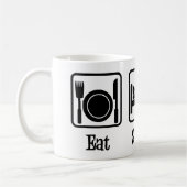 Essen Sleep Run Motivierend Runner Kaffeetasse (Links)