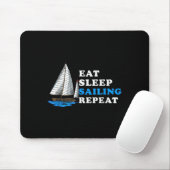 Essen Sleep Sailing Wiederholung nautischer Boot-S Mousepad (Mit Mouse)