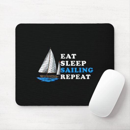 Essen Sleep Sailing Wiederholung nautischer Boot-S Mousepad (Mit Mouse)