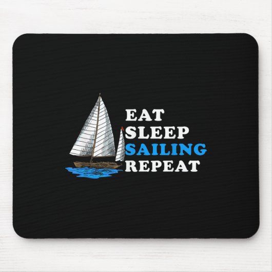 Essen Sleep Sailing Wiederholung nautischer Boot-S Mousepad (Vorne)