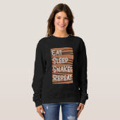 Essen Sleep Schlangen Wiederholung Python Viper Sc Sweatshirt (Vorne ganz)