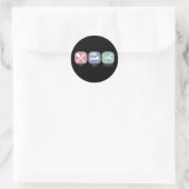 Essen Sleep Scrapbook Runder Aufkleber (Tasche)