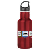 Essen Sleep Sing Edelstahlflasche (Vorderseite)