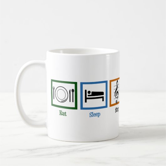 Essen Sleep Sing Kaffeetasse (Links)