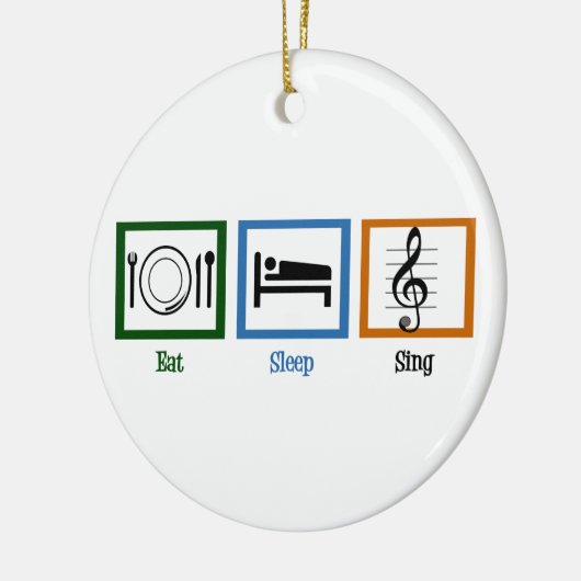 Essen Sleep Sing Keramikornament (Links)