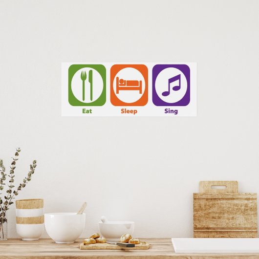 Essen Sleep Sing Poster (Küche)