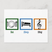 Essen Sleep Sing Postkarte (Vorderseite)