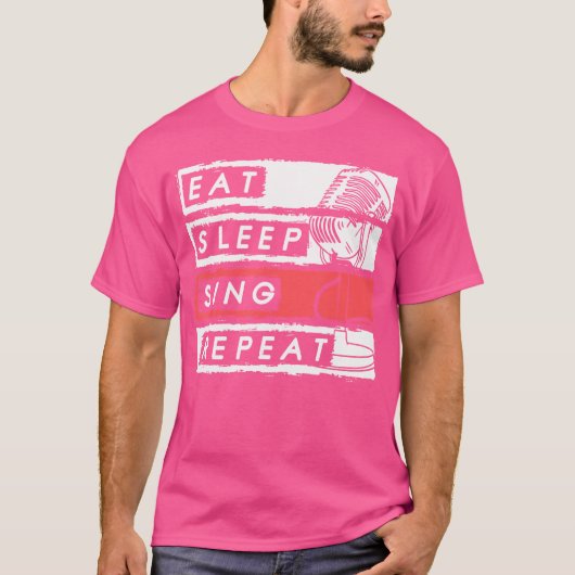 Essen Sleep Sing Wiederholung Opera Singer T-Shirt (Vorderseite)