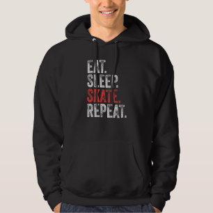 Essen Sleep Skate Wiederholen Ice Skaten Skater Ei Hoodie